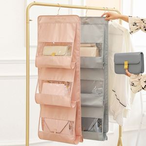 Sacs de rangement suspendus pour organisation, à fixer derrière la porte, support mural de rangement domestique anti-poussière pour armoire - Product Image 5