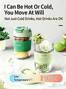 <span class=keywords><strong>Bicchiere</strong></span> in Vetro Vanow per Donne, Versione Estiva con Coperchio e Cannuccia, Stile Ins, Portatile e Carino, Adatto per Tè e Caffè - Product Image 6