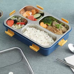 Boîte à lunch en plastique récipient alimentaire verre sac isolé boîte à Bento électrique en acier inoxydable Icen B54 personnalisé bleu bureau moderne - Product Image 2