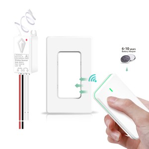 <span class=keywords><strong>Kit</strong></span> de interruptor receptor inalámbrico DC 12V 24V IP66 PC ignífugo Panel de luz separado interruptores de Control remoto para puerta de persiana enrollable - Product Image 1