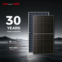 Panneau solaire LONGI Tier1 HIMO X10 LR8-66HVD 640W650W660W665W double vitrage bifacial cellule HPBC type N 24,8% d'efficacité pour la maison