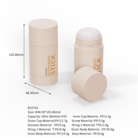 Tube Déodorant Remplissage par le Bas en Plastique PP Mat Personnalisable et Neuf, 50ml 50g 75ml 75g, Étanchéité Parfaite, Contenant Vide pour Stick Déodorant