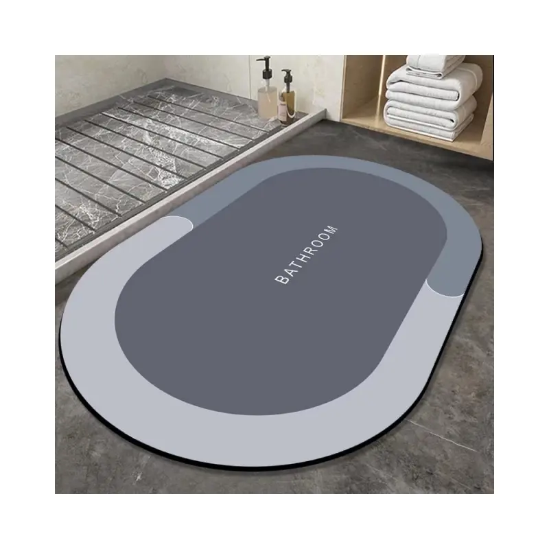 Salle de bain diatomite 40*60cm ensemble de tapis à séchage rapide diatomée boue tapis de sol anti-dérapant absorber diatomite terre tapis de bain