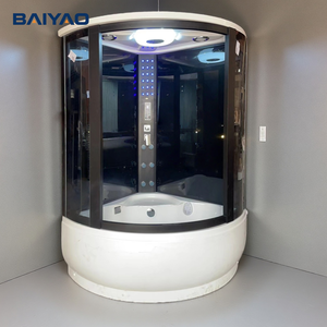 Nouveau moderne acrylique Quadrant hôtel utiliser Whirlpool Hydro Massage trempage <span class=keywords><strong>baignoire</strong></span> vapeur <span class=keywords><strong>douche</strong></span> noir encadré lumière LED cabine de <span class=keywords><strong>douche</strong></span> - Product Image 6