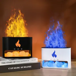 3D flame salt lamp diffusore di olio essenziale umidificatore elettrico a nebbia ad ultrasuoni 5v per la casa