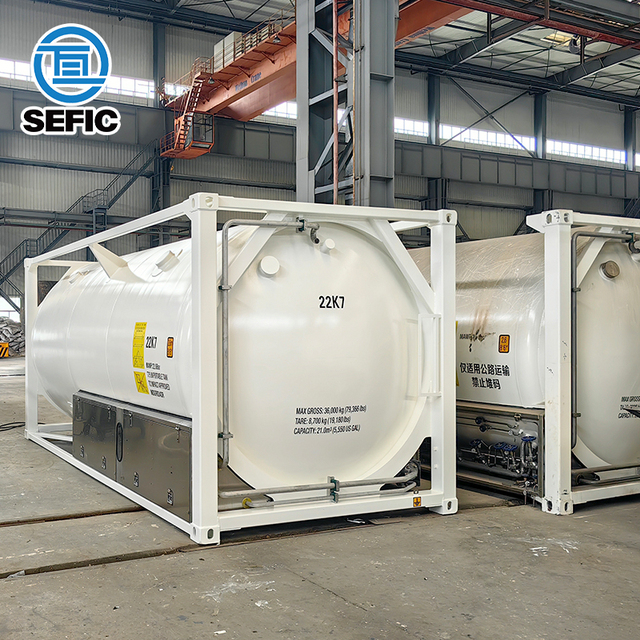 ASME Standard T75 Cryogenic 20ft ISO Tank Container Cryogenic Liquid LOX LAR LIN LCO2 LNG Storage and Transportation