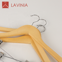 Cintres en bois pour vêtements, étagère de style Lavinia, hôtel, crochet doré, 1 pièce