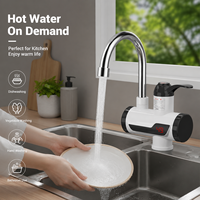 Robinet chauffe-eau instantané pour cuisine et salle de bain avec affichage LED et protection de sécurité