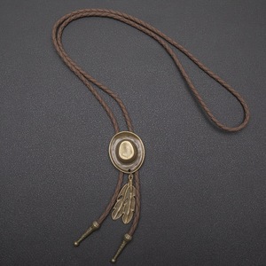 ヨーロッパ系アメリカ人ゴシックウェスタンデニムポロタイボロトレンディ合金ロードストリングロングハットバタフライシェイプ仏教ファッションスタイル - Product Image 4