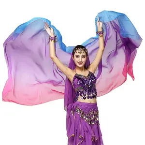 Bestdance danza del ventre velo in Chiffon leggero Performance Bollywood Party Halloween Costume Wrap sciarpa