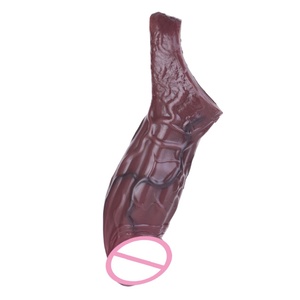 Manchon de pénis réaliste creux en silicone souple, pour l'agrandissement du pénis et le retard de l'éjaculation - Product Image 6