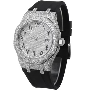 Relojes de Lujo de Diseño en Acero Inoxidable con Zafiro, Movimiento Mecánico Automático, con Incrustaciones de Moissanita, Resistencia al Agua 5BAR, Día/ Fecha - Product Image 5