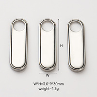Résistant à la rouille, logo personnalisé OEM 5 #   Tirette de fermeture éclair en acier inoxydable pour sacs, sacoches et vêtements