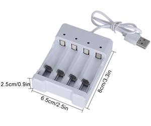Chargeur de batterie USB à <span class=keywords><strong>charge</strong></span> rapide à <span class=keywords><strong>4</strong></span> emplacements avec protection contre les courts-circuits Station de batterie rechargeable AAA et AA - Product Image 6