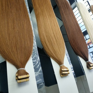 Jasminebeauty Double Drawn European <b>Russian</b> Human Hair Tape Hair Extension 100% Virgin Remy Tape in Hair Extension - Product Image 4