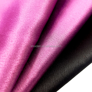 Yumuşak dokunmadan düz renk ipek pijama rulo ipek saten Polyester kumaş - Product Image 3