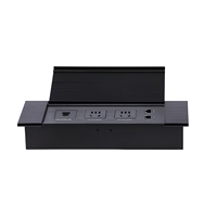 Toma de Corriente Universal de Escritorio con Tapa Abatible, Enchufe Eléctrico para Muebles de Oficina, Toma de Corriente Abatible para Escritorio