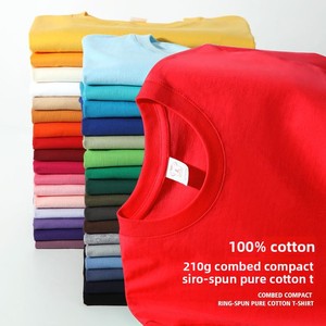 Camiseta de Algodón 100% Teñida Reactivamente de Alta Calidad, Resistente a las Arrugas, Personalizable con Impresión, Lisa, Casual, para Hombre - Product Image 3