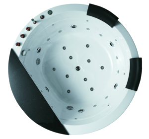 Moderno Hotel bianco utilizzare 1550mm 1700mm doppia persona Drop-In idromassaggio rotondo <span class=keywords><strong>Spa</strong></span> Mini vasca immersione vasca da bagno da massaggio - Product Image 2