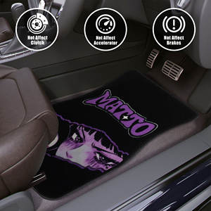 Tapis de voiture <span class=keywords><strong>rouge</strong></span> premium antidérapant avec dos en caoutchouc et motif anime imprimé en haute définition, accessoire pour voiture - Product Image 2