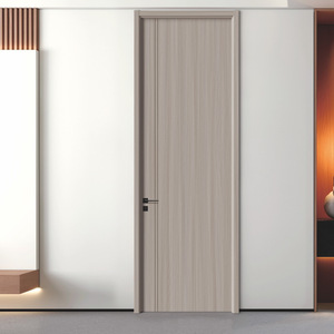 Puerta Minimalista de MDF con Panel de Vidrio, Aislamiento Acústico, para Hogar u Oficina, Superficie Acabada, Apertura Lateral - Product Image 3