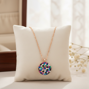 จี้หินสีรุ้งทรงกลมทำด้วยมือสไตล์ตุรกีจี้เงินสเตอร์ลิงทำจาก925 - Product Image 3