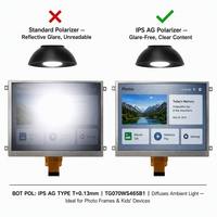 Layar IPS LCD 6,95 inci 600x1024, tampilan potret, 300 Nits, MIPI 36 PIN, biasanya hitam, kaca AG INX, pemasangan tertanam, layar pengganti