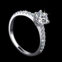 En stock – Bagues de mariage pour femme en argent 925 plaqué rhodium, moissanite, anniversaire, luxe léger, couleur D, forme géométrique