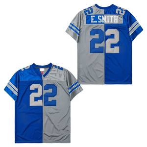 Herren Throw back Trikots 22 Emmitt Smith Jersey Weiß Blau Thanksgiving Fußball trikot Ein Qualitäts großhandel - Product Image 3