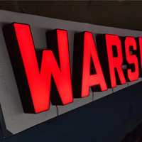 Enseigne en métal sur mesure YIJIAO, lettres lumineuses, logo éclairé par LED, lettres en relief éclairées par l'avant