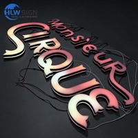 Enseignes LED programmables RGB imprimées en 3D certifiées CE et RoHS, pour intérieur et extérieur, directement de l'usine