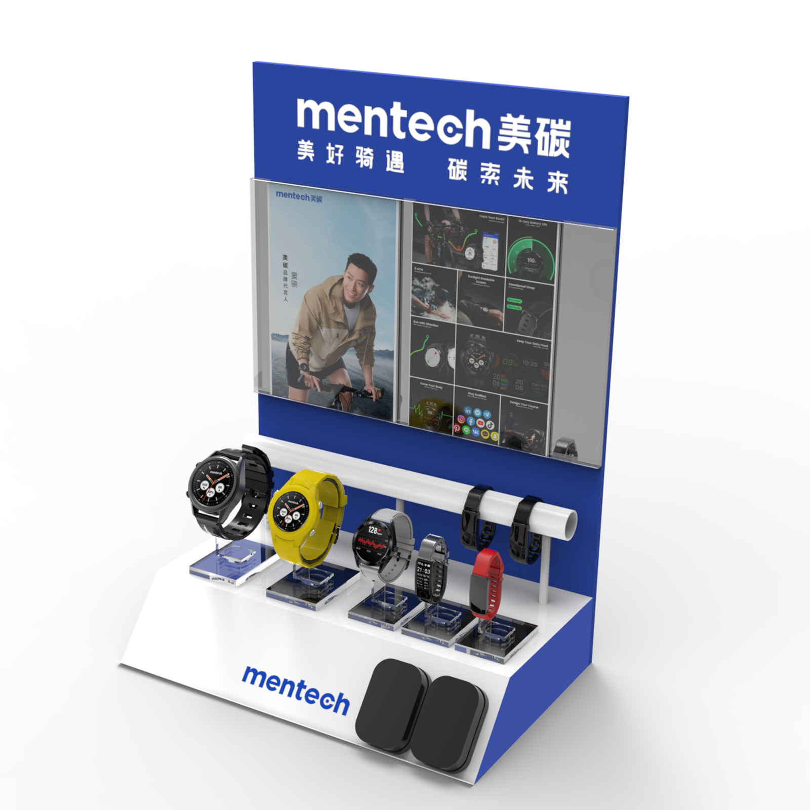 Apache Customized Modern Countertop Acrylic Watch Sports Equipment Display Stand with Carton Packing for Stores — view 3
