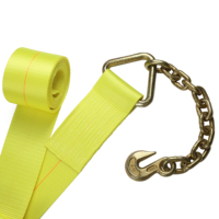 Crochet de maintien d'ancre d'extension de chaîne jaune robuste 16200lbs ceinture d'arrimage de cargaison de tension en polyester 4 "X 40'sangles à cliquet