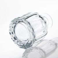 Bouteille de diffuseur de roseaux en verre rond transparent décoratif de luxe, vente en gros, 100ml
