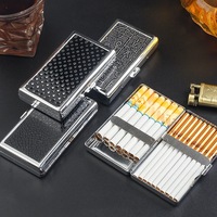Boîte à cigarettes portable en aluminium créative, design minimaliste moderne, extensible 10 cm, rangement décoratif, logo personnalisé, prix d'usine