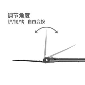 Pelle pliante multifonction d'extérieur 13 1/2 pouces en acier inoxydable avec poignée en D pour le camping et la survie - Product Image 1