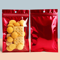 3 Yanı Yapışkanlı, Askı Delikli, Gıda Ambalaj Poşeti, Kilitli Doypack, Fermuarlı Plastik Poşetler, Atıştırmalıklar İçin Doypack, Ayakta Duran Poşet