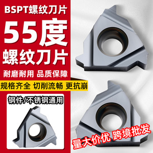 Inserts de filetage Dasan 55 degrés BSPT en carbure pour acier et acier inoxydable, pour machine de fraisage - Product Image 1