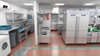 Peralatan Katering Peralatan Katering Kulkas Meja Kerja Berpendingin Udara Freezer Komersial Freezer Restoran Chef Base