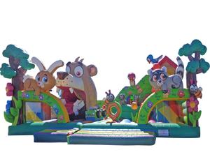Parque Infantil Inflable para Niños con Conejos, Mapaches, Loros, Abejas y un Oso con <span class=keywords><strong>Pico</strong></span> Móvil - Product Image 2
