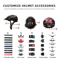 Casques de vélo électriques avec logo personnalisé, designs tendance, lumière LED intégrée, protection renforcée, lentille magnétique amovible