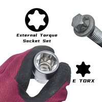 Fournisseur de kits de douilles de type E 14 pièces, douilles hexagonales Torx à 6 points, douilles spline pour la réparation automobile