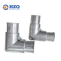 HZQ Kit de raccords de conduit en acier électroforétesque (EMT) de 3/4 pouce, coudes à angle droit de 90 degrés, à vis de fixation, pour tube métallique électrique, avec capuchon en cuivre