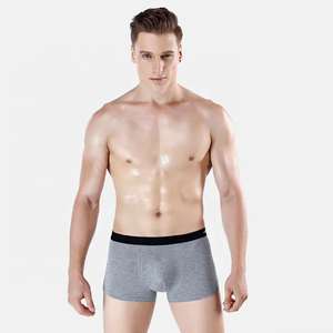 Boxers pour hommes en coton, logo OEM, ceinture large, qualité respirante, coton doux uni, boxers personnalisés pour hommes, caleçons pour homme - Product Image 3