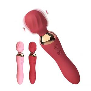 Baguette vibrante AV à double tête Gode puissant Massage par vibration Double moteur Stimulateur de tétons et de clitoris Jouets sexuels pour adultes - Product Image 2