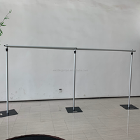 Support de toile de fond réglable en aluminium pour mariage, kit de support de drapé pour événements, fêtes, banquets, cérémonies, cadre de décoration de fond