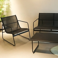 Meubles d'extérieur table de jardin conjuntos de jardn mesas y sillas Mobilier d'extérieur KD 4PCS Patio Textiener Garden Sofa Set