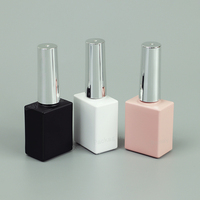 Vernis à ongles rose mat de luxe 10 ml, flacon en verre avec brosse, décoration personnalisée, motif givré sérigraphié