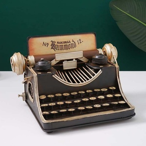الآلة الكاتبة خمر الحرف اليدوية المعدنية الرجعية الحلي ديكور مع حصالة نقود معدنية للمنزل غرفة مكتب - Product Image 2