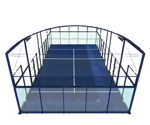 2024 Hot Sale Panoramic Padel Tennis Court and Waterproof Paddle Court Tent together.